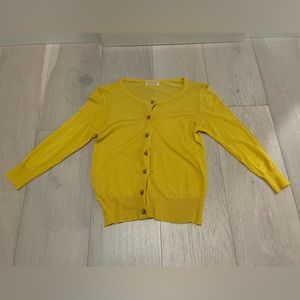 Yellow Cardigan w/ Gold Buttons (XS)